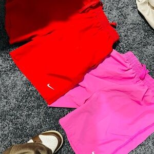 Nike Kids Vibrant Red and Pink Shorts
